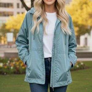 NWOT Beautiful Avia Aqua Slate Satiny Wind/Rain Jacket XS